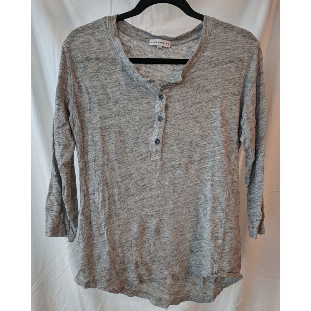 Aritizia 100% linen henley top